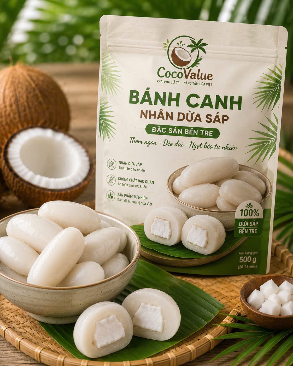Bánh canh nhân dừa sáp